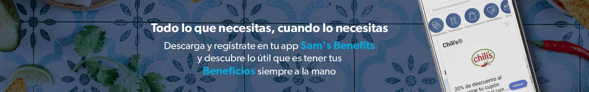 Sam's Club samsclub samsbenefits hazte socio cine viajes hot deals restaurantes educacion ropa accesorio mascotas salud entretenimiento fitness puntos